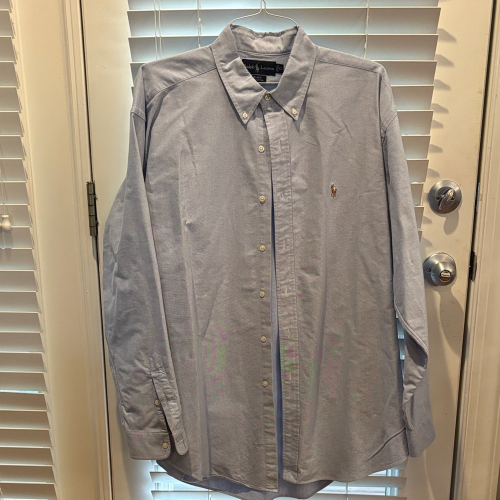 Polo by Ralph Lauren Men's Light Blue Button Down Shirt